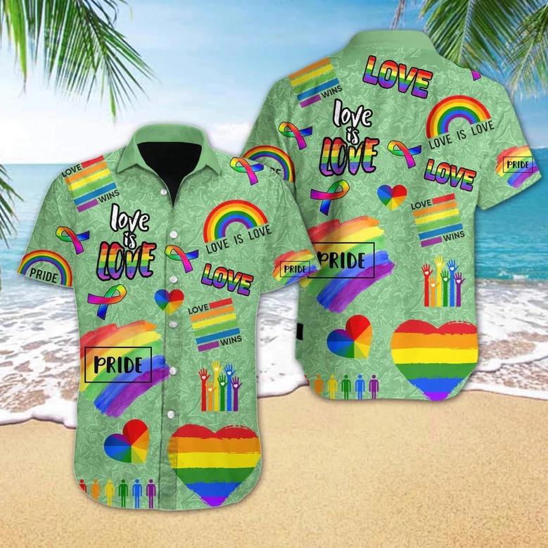 Lgbt Love Is Love Pride Hawaiian Shirt, Lgbt Pride, Gift For Lover, Lgbtq Shirt Summer Gifts