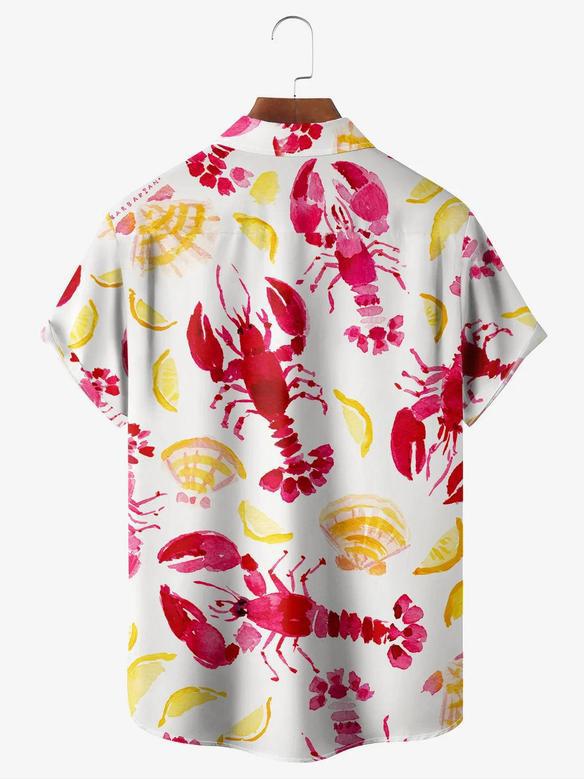 Lobster Art Short Sleeve Hawaiian Shirt For Men And Women Summer Gifts