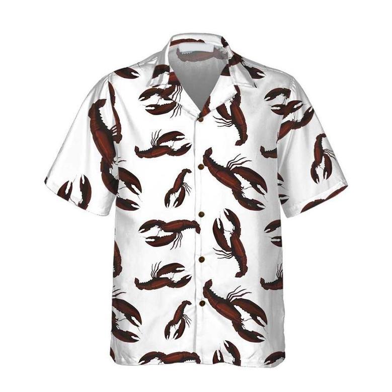 Lobster On Waves Hawaiian Shirt, Unique Lobster Shirt, Lobster Print Shirt For Adults Summer Gifts