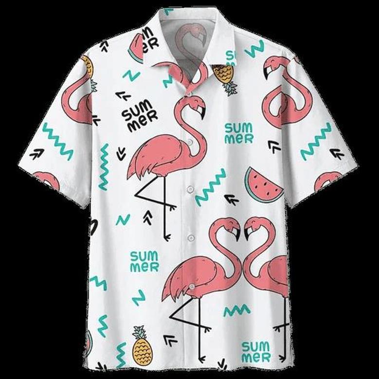 Love Flamingo Ornamental Hawaiian Shirt Summer Gifts