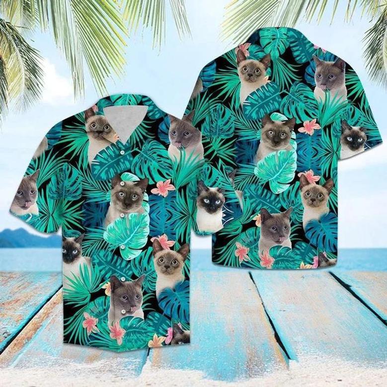 Lovely Siamese Tropical Jungle Design Hawaiian Shirt Summer Gifts