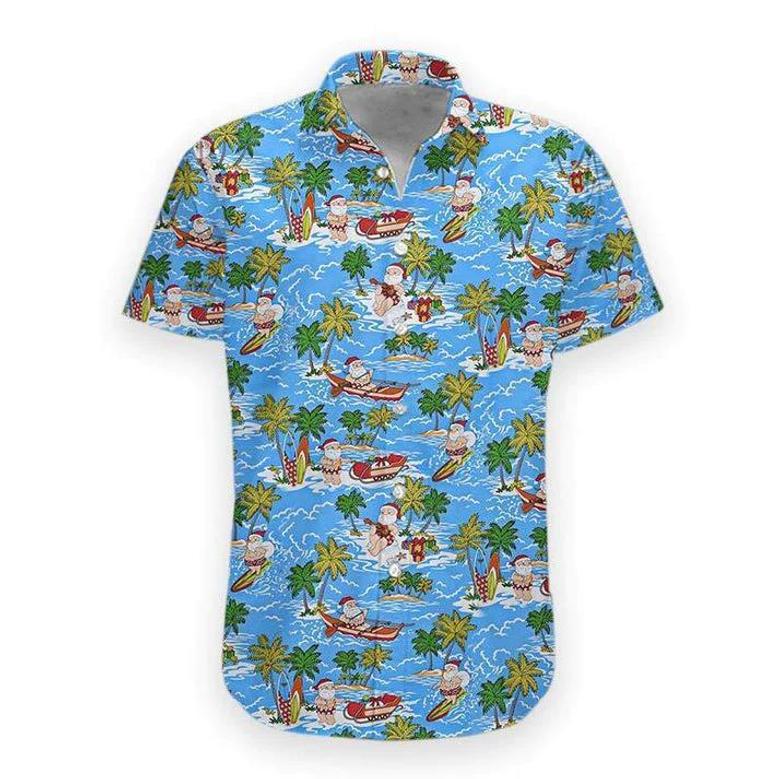 Lovelypod - Santa Hawaii Shirt For Men And Women, Summer Aloha Shirt, Summer Gift For Him Unisex Hawaiian Shirt Aloha Shirt