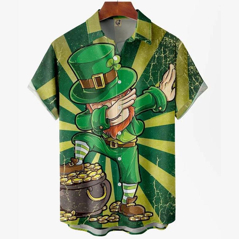 Men's Irish Leprechaun St. Patrick's Day , Gift For Patrick's Day Unisex Hawaiian Shirt Aloha Shirt