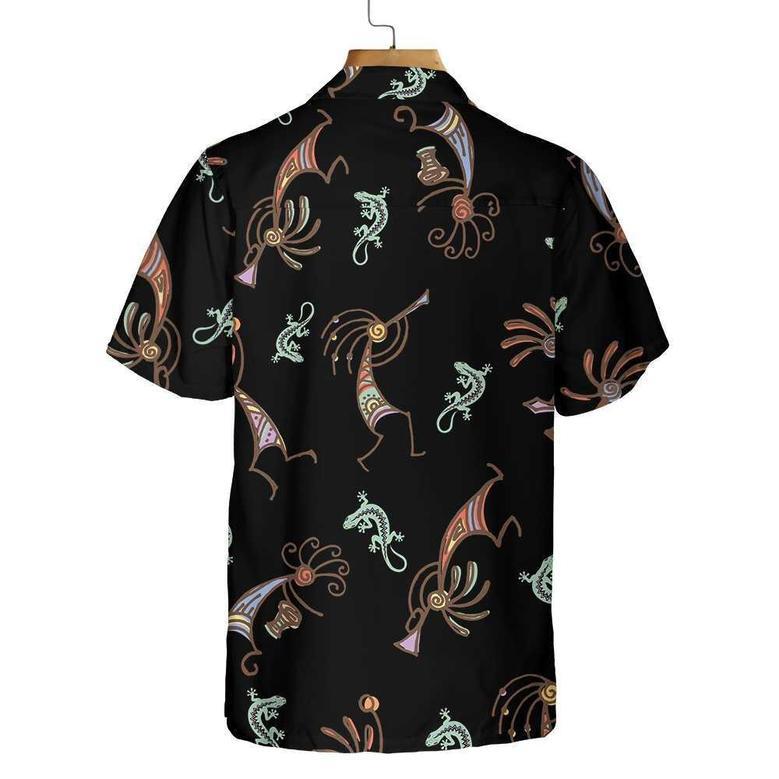 Native American Kokopelli Lizard Tribal Hawaiian Shirt, Funny Native American Indian Shirt Summer Gifts