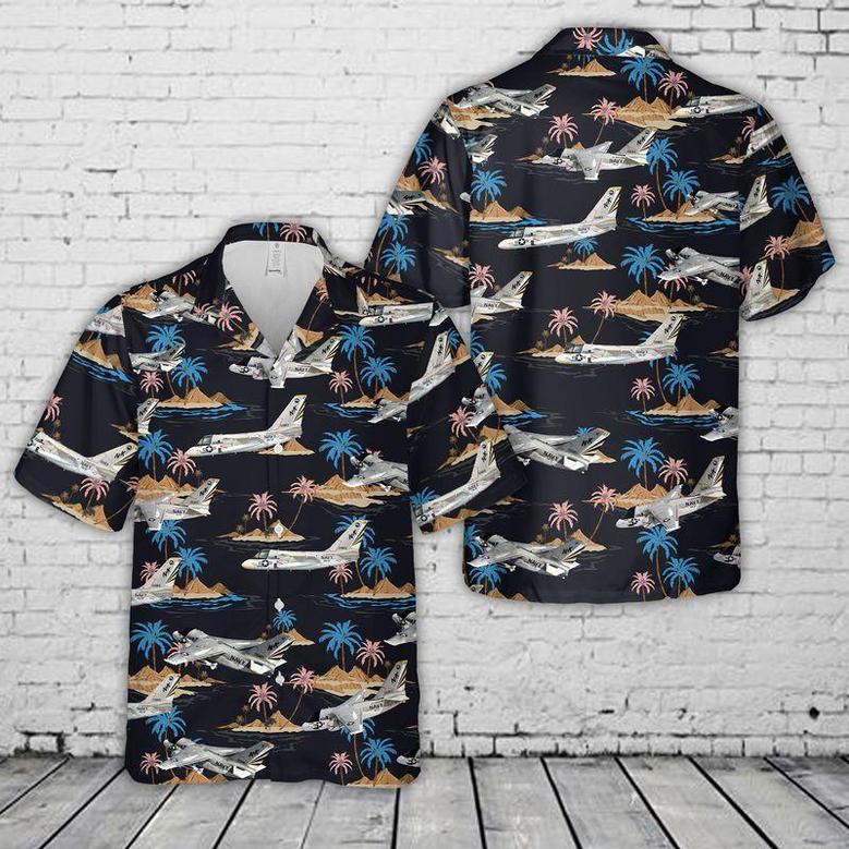 Navy Lockheed Viking Of Hawaiian Shirt, Of July Shirts For Adult Summer Gifts