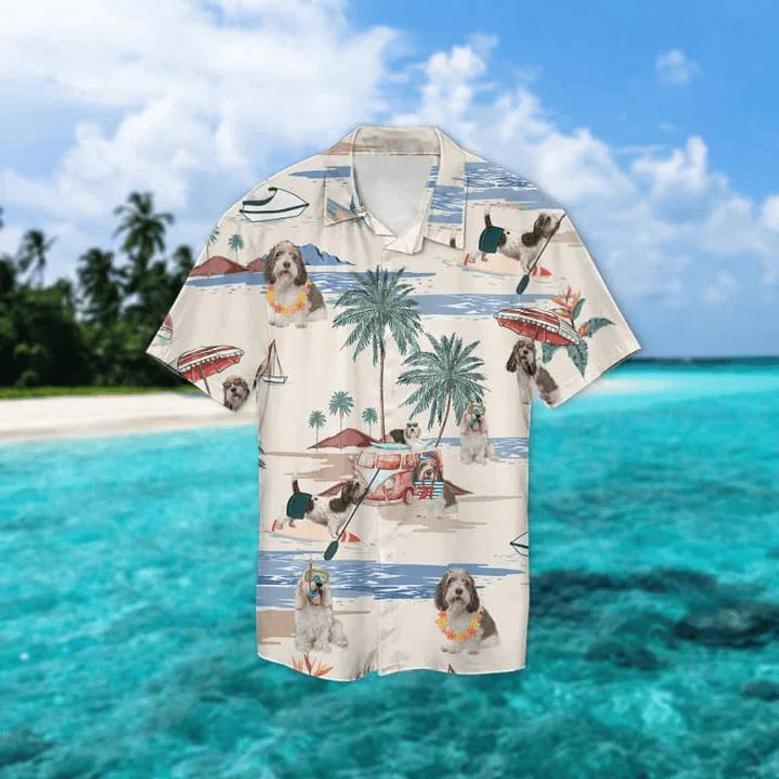 Petit Basset Griffon Vendeen Summer Beach Hawaiian Shirt, Hawaiian Shirts For Men Women Short Sleeve Aloha Beach Shirt Summer Gifts