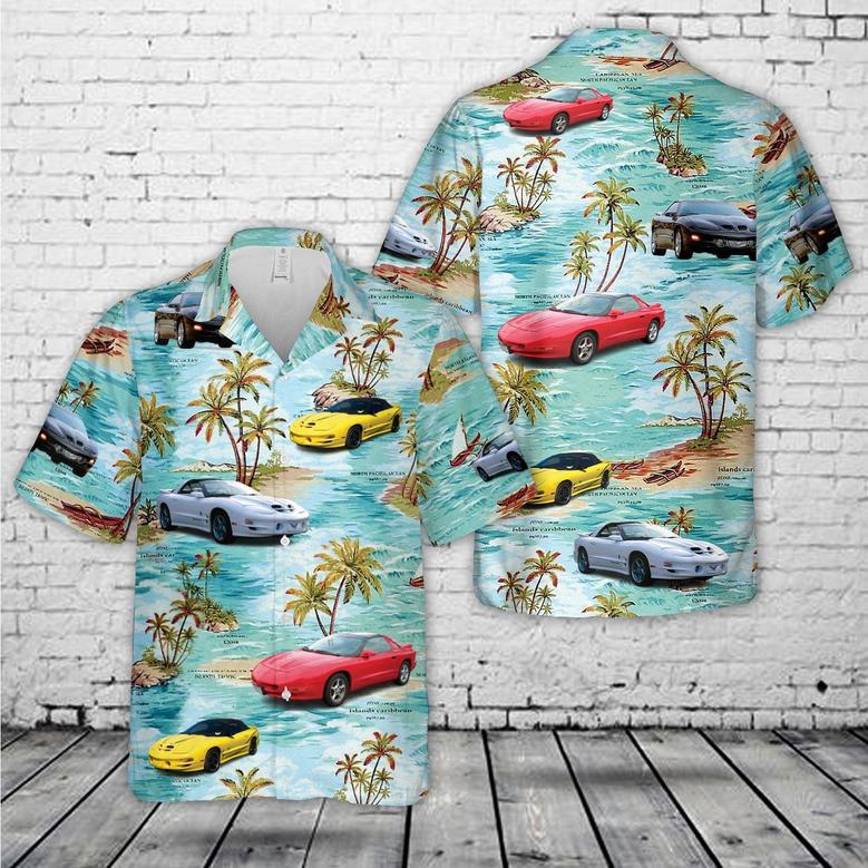 Pontiac Firebird Fourth Generation (1993-2002) Hawaiian Shirt For Men, Classic Car Hawaiian Shirt, Vintage Car Shirt Summer Gifts