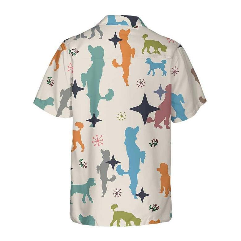 Poodle Seamless Pattern Hawaiian Shirt, Poodle Dog Vintage Hawaiian Shirt Summer Gifts