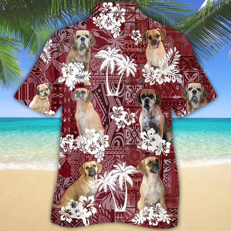 Portuguese Water Dog Red Hawaiian Shirt, Gift For Dog Lover Shirts, Men's Hawaiian Shirt, Summer Hawaiian Aloha Shirt Summer Gifts