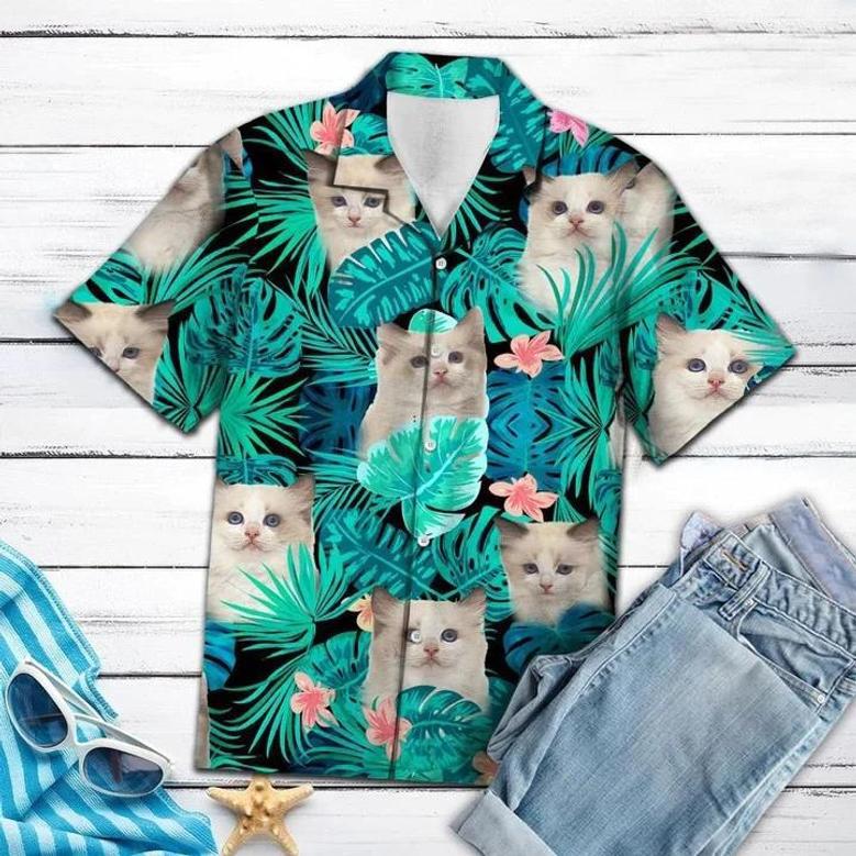 Ragdoll Kittens Green Leaves And Flowers Hawaiian Shirt Summer Gifts