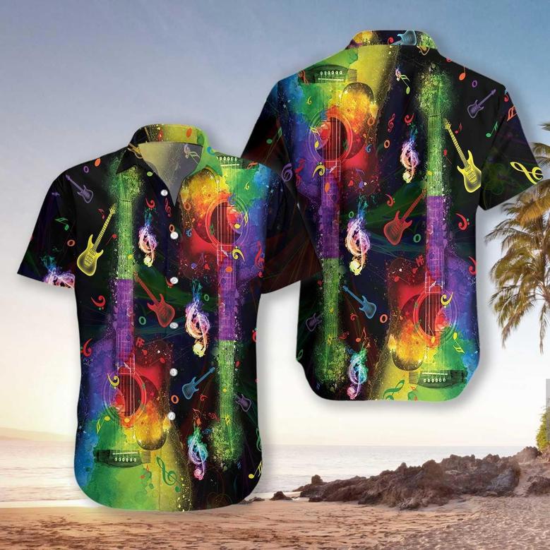 Rainbow Guitars , Musical Instruments , Guitars , Special Gift For Guitar Lovers Unisex Hawaiian Shirt Aloha Shirt