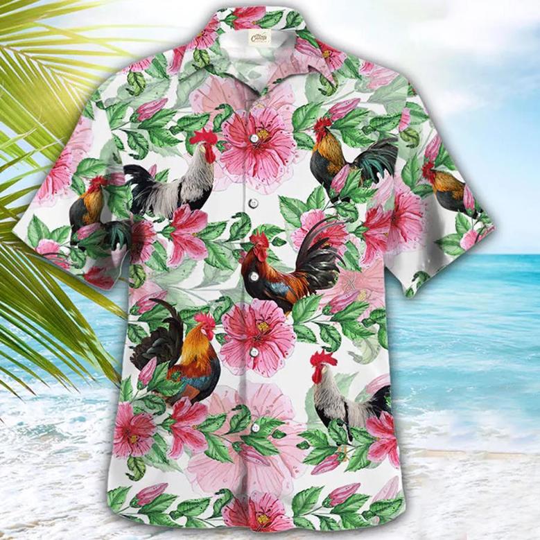 Rooster , Farmer S, Summer Tropical Shirts, Gift For Him, Funny S Unisex Hawaiian Shirt Aloha Shirt