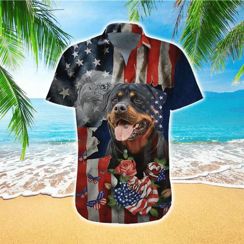 Rottweiler Is My Favorite Breed Hawaiian Shirt, Dog Short Sleeve Hawaiian Aloha Shirt Summer Gifts