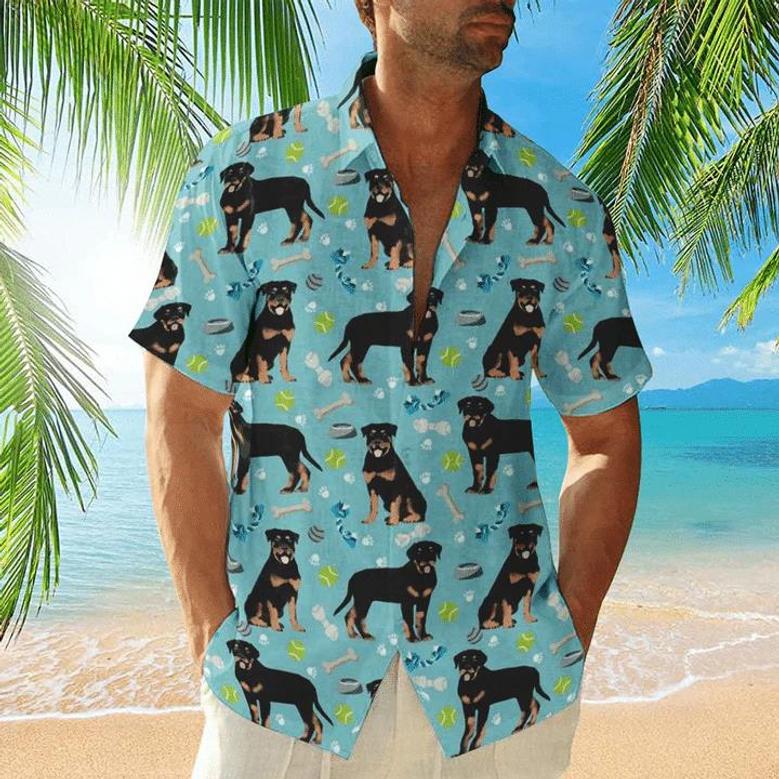 Rottweiler Is My Favorite Breed Hawaiian Shirt, Dog Short Sleeve Hawaiian Aloha Shirt Summer Gifts