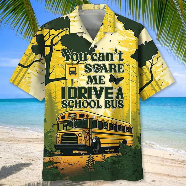 School Bus Coconut For Men And Women Unisex Hawaiian Shirt Aloha Shirt