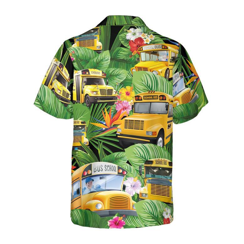 School Buses Hawaiian Shirt For Men Summer Gifts