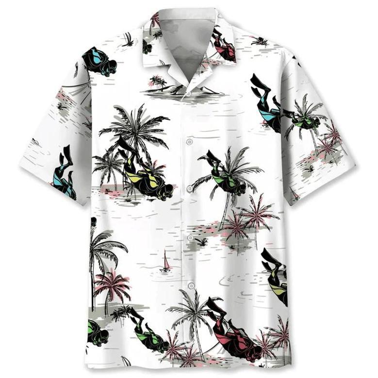 Scuba Diving Blue Nature , Scuba Diving Shirt, Scuba Diver Shirt, For Men And Women Unisex Hawaiian Shirt Aloha Shirt