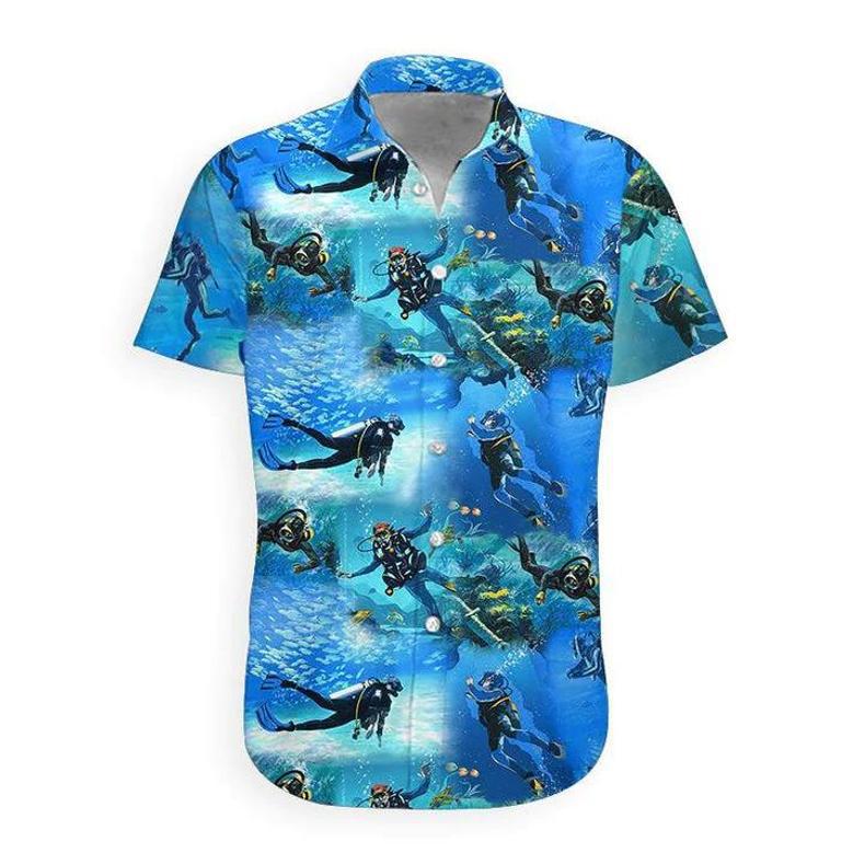 Scuba Diving For Men And Women Unisex Hawaiian Shirt Aloha Shirt