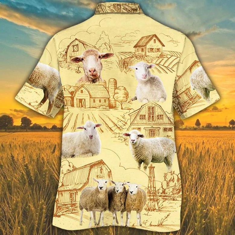 Sheep Lovers Farm Hawaiian Shirt, Farm Sheep Short Sleeve Hawaiian Aloha Shirt For Men, Women Summer Gifts