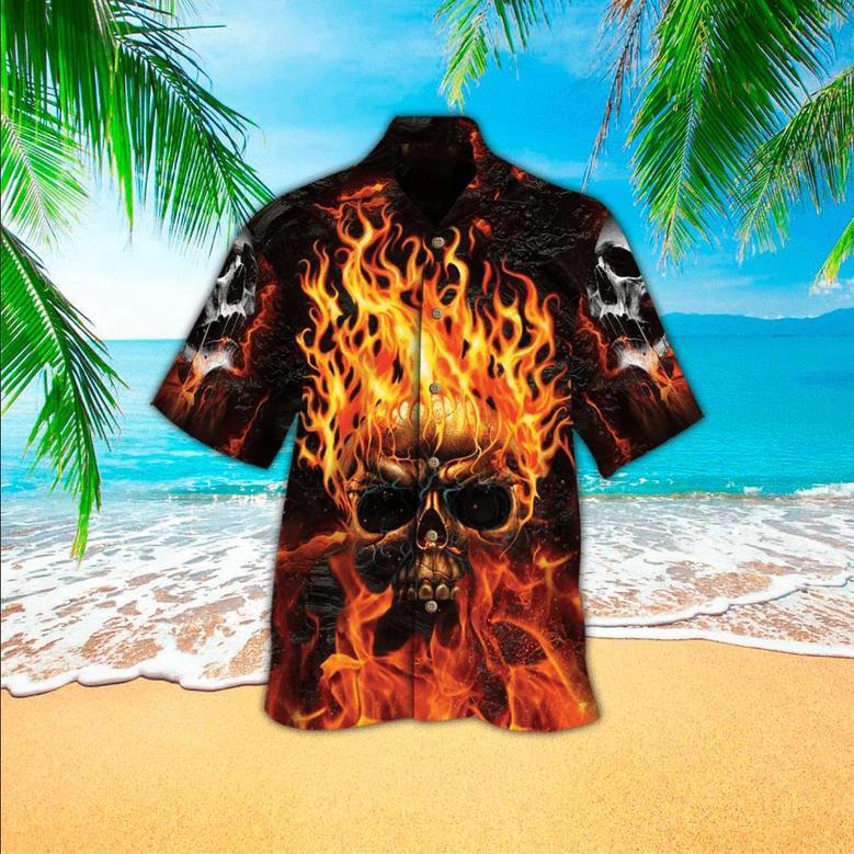 Skull Hawaii Shirt, Perfect For Skull Lover, For Men Unisex Hawaiian Shirt Aloha Shirt