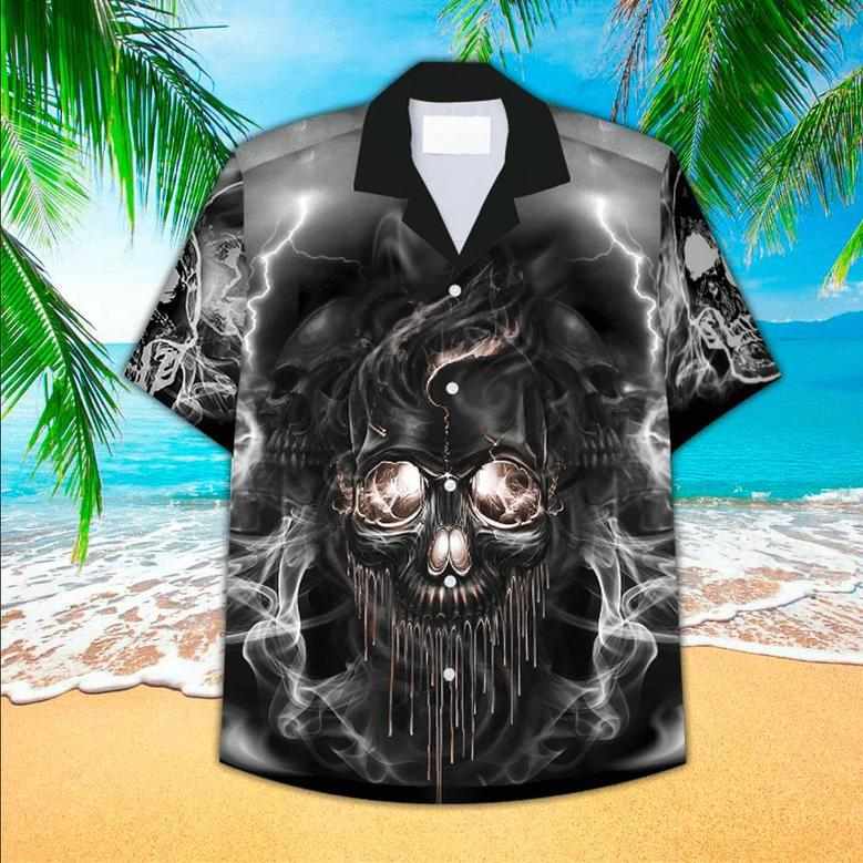 Skull Hawaii Shirt, Perfect For Skull Lover, For Men Unisex Hawaiian Shirt Aloha Shirt