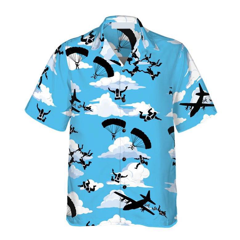 Skydiving Pattern Hawaiian Shirt, Skydiving Shirt For Men Summer Gifts