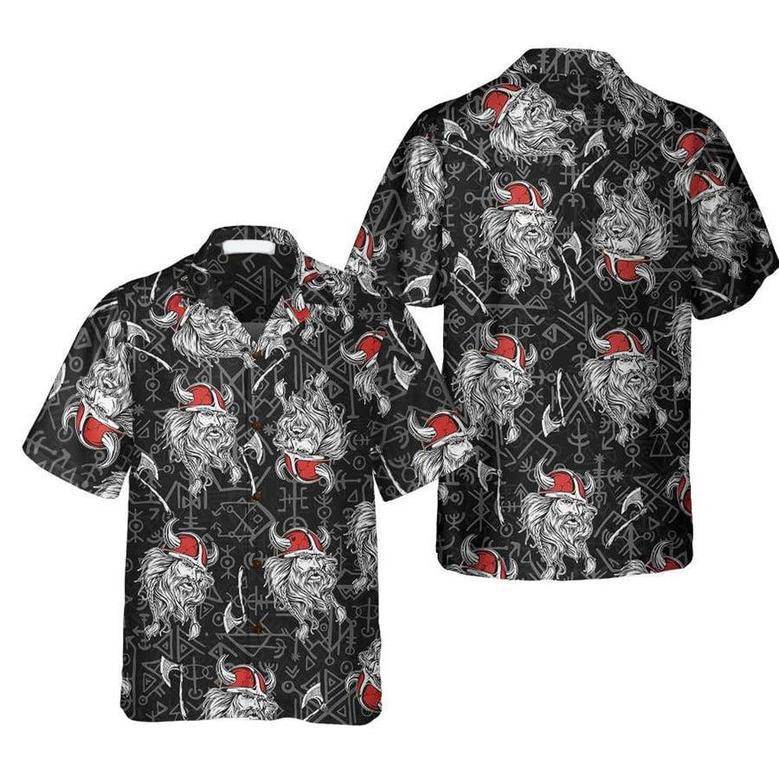 Son Of Odin Viking Hawaiian Shirt, Viking Shirt, Viking Axe Pattern Shirt Summer Gifts