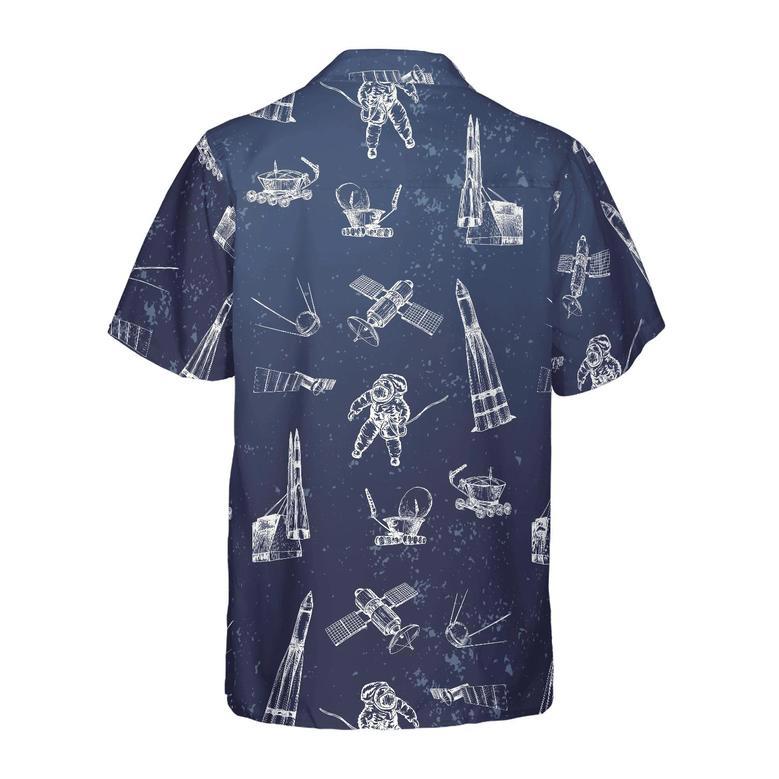 Spaceship And Spaceman Hawaiian Shirt For Men And Women Summer Gifts