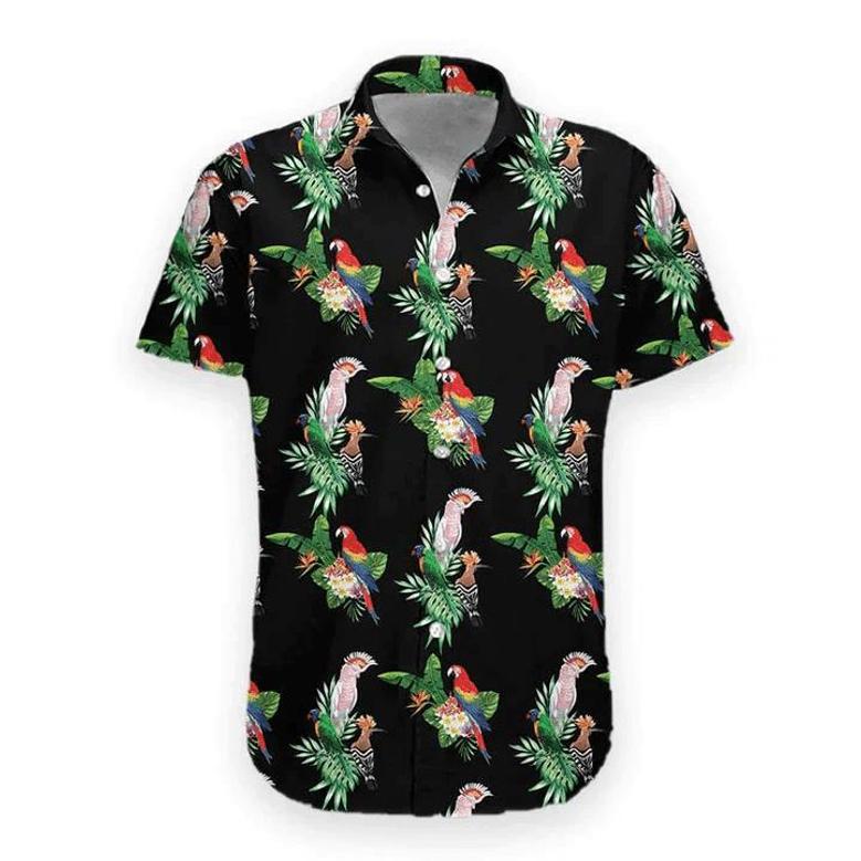 Summer Parrot Flower Hawaiian Shirt, Hawaiian Shirt For Men, Women Summer Gifts