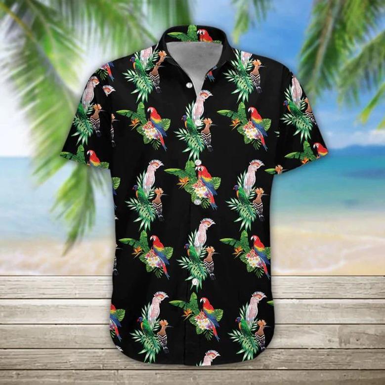 Summer Parrot Flower Hawaiian Shirt, Hawaiian Shirt For Men, Women Summer Gifts