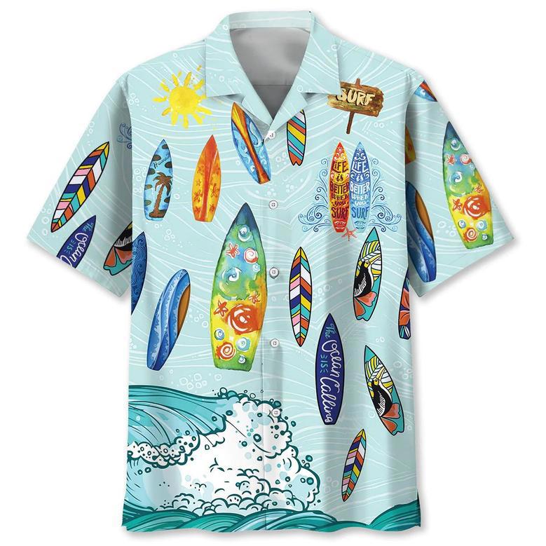 Surfing Ocean Unisex Hawaiian Shirt Aloha Shirt