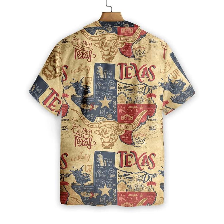 Texas Hawaiian Shirt Don�T Mess With Texas Longhorns, Hawaiian Shirts For Men, Women Summer Gifts