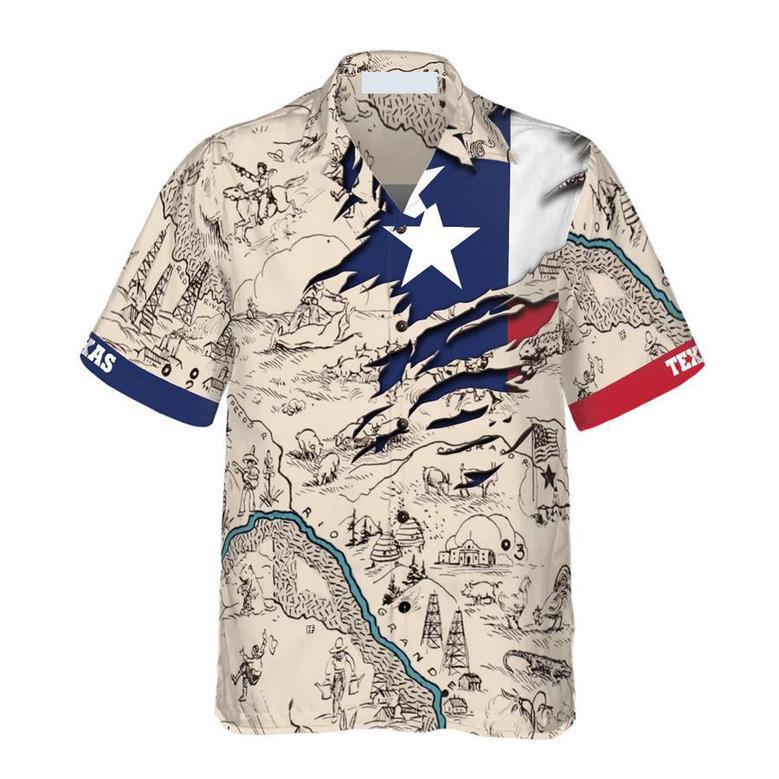 Texas State Map Hawaiian Shirt, Unique Texas Shirt For Texas Lovers Summer Gifts