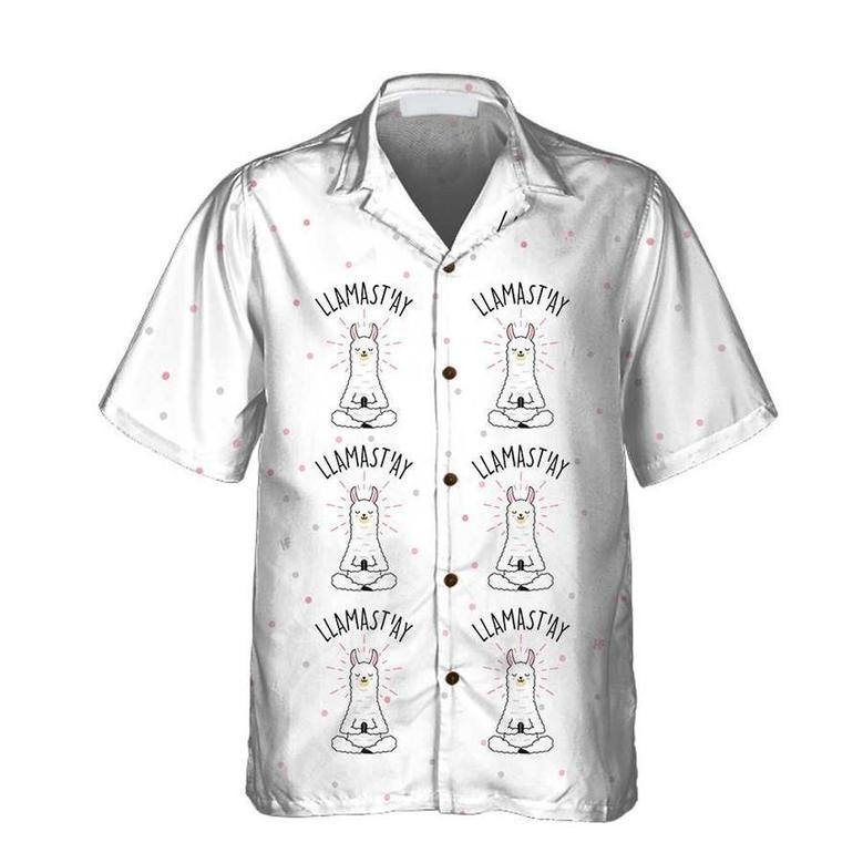 Tropical Alpaca Pattern Hawaiian Shirt, Funny Alpaca Print Shirt For Men & Women Summer Gifts