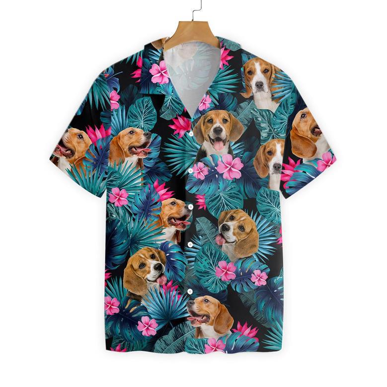 Tropical Beagle Hawaiian Shirt For Men, Dog Shirt, Summer Gift For Dog Lover Summer Gifts