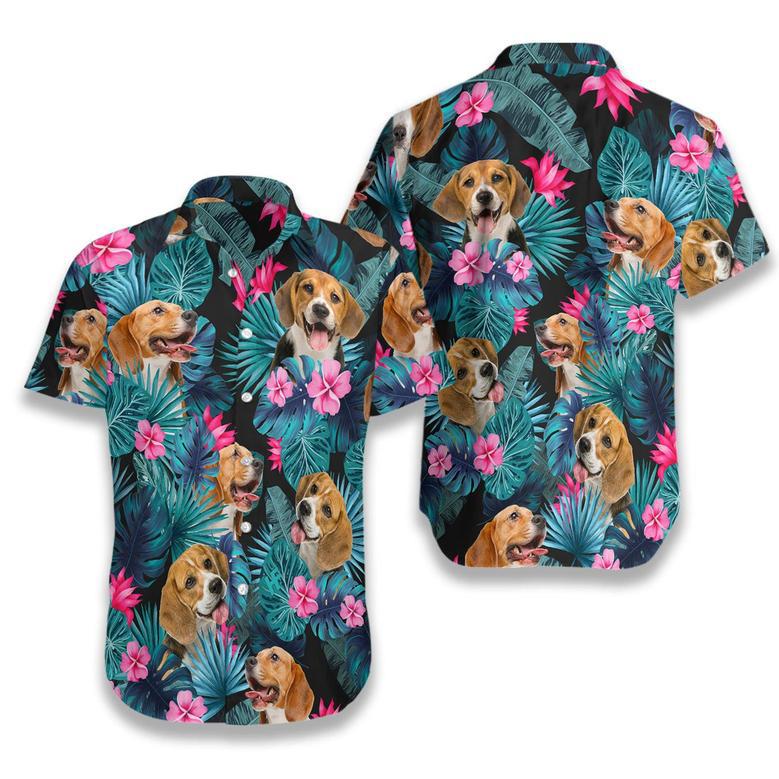 Tropical Beagle Hawaiian Shirt For Men, Dog Shirt, Summer Gift For Dog Lover Summer Gifts