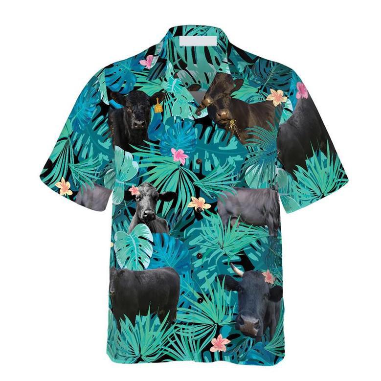 Tropical Black Cow Lover Hawaiian Shirt For Men And Women Summer Gifts