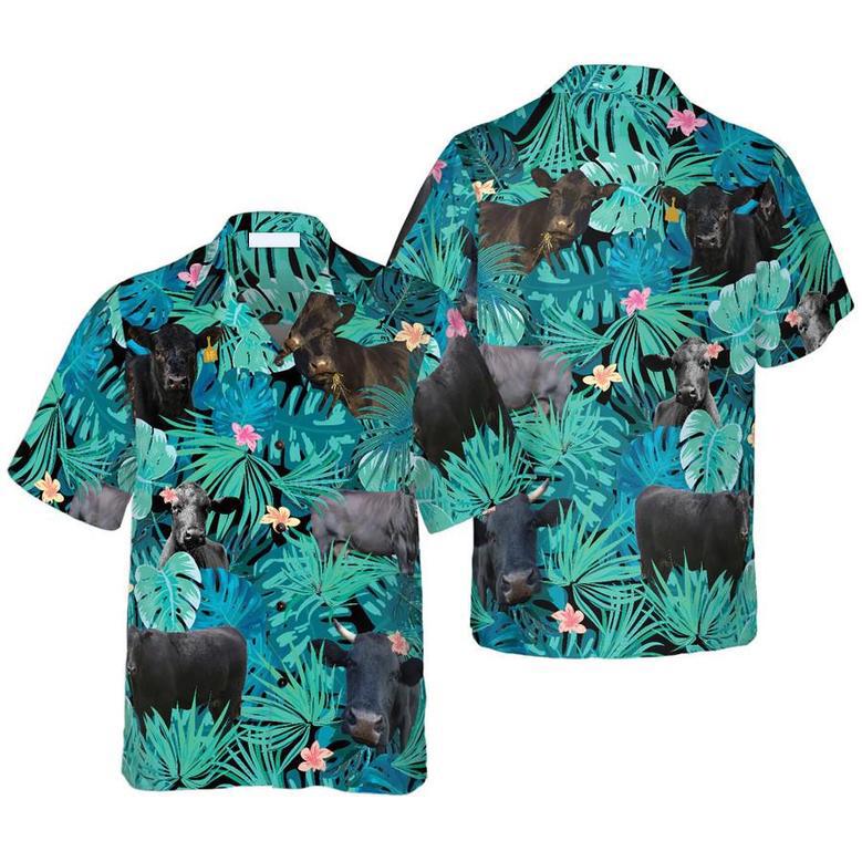 Tropical Black Cow Lover Hawaiian Shirt For Men And Women Summer Gifts