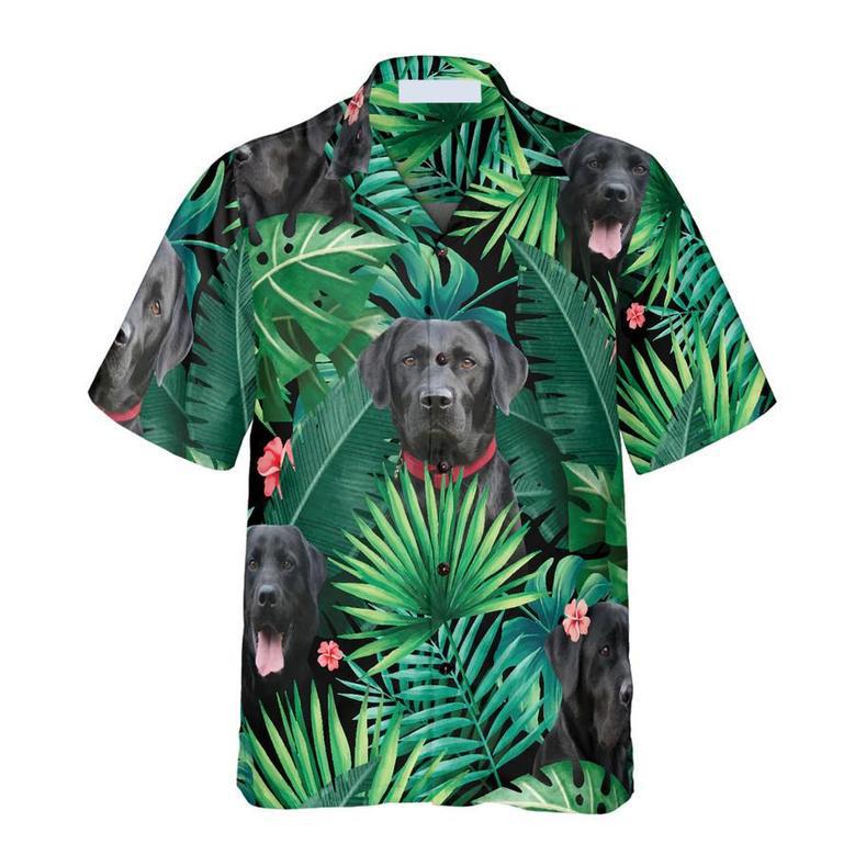 Tropical Black Labrador Hawaiian Shirt For Men, Dog Hawaiian Shirt, Gift For Labrador Lover Summer Gifts