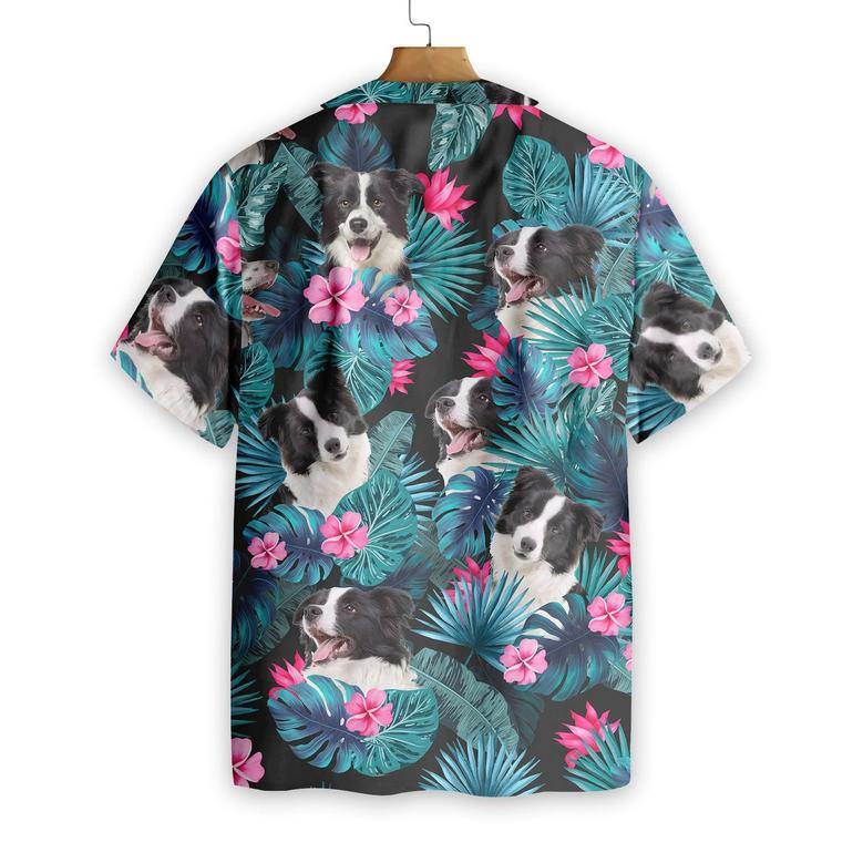 Tropical Border Collie Hawaiian Shirt For Men, Summer Shirt, Gift For Dog Lover Summer Gifts