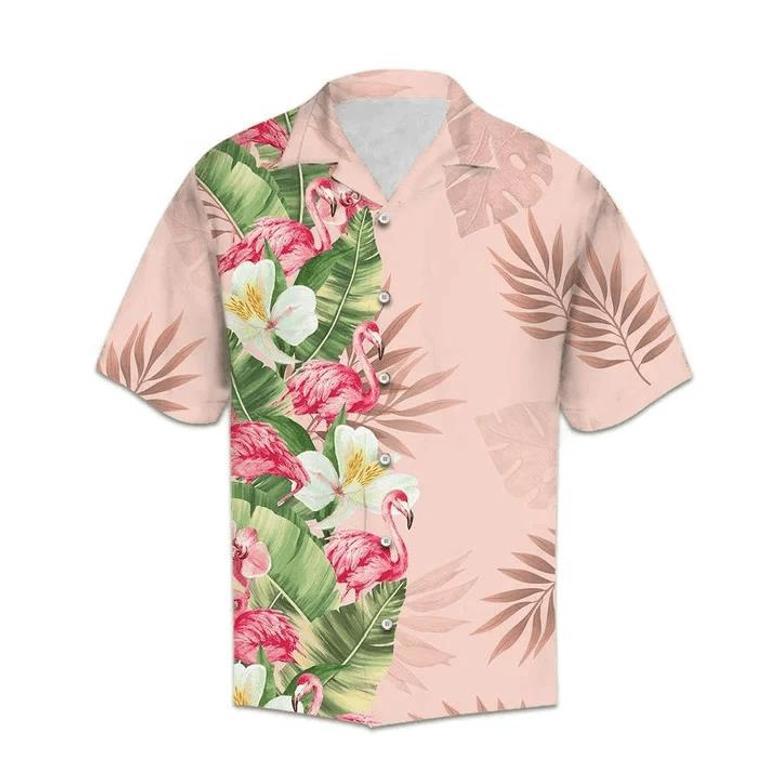 Tropical Flamingo And Banana Leaf Pattern Hawaiian Shirt Summer Gifts