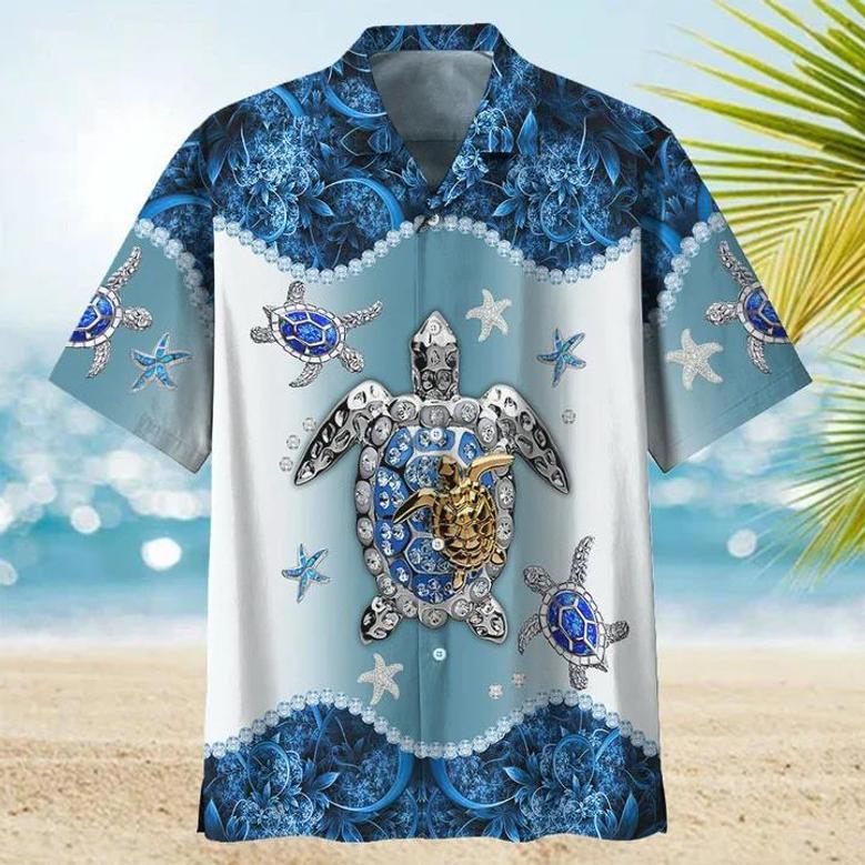 Turtle S For Men Women, Sea Turtles Summer Aloha Button Down Short Sleeves Men�S Hawaiian Unisex Hawaiian Shirt Aloha Shirt