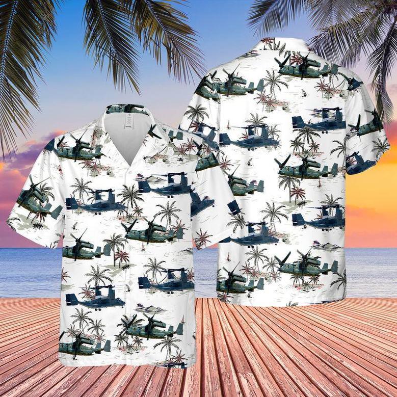 Us Air Force Bell Boeing Osprey Hawaiian Shirt For Men Summer Gifts