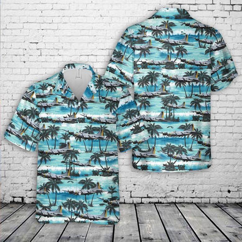 Us Air Force Boeing Flying Fortress "Liberty Belle" Hawaiian Shirt For Men Dad Veteran, Patriot Day Shirt Summer Gifts