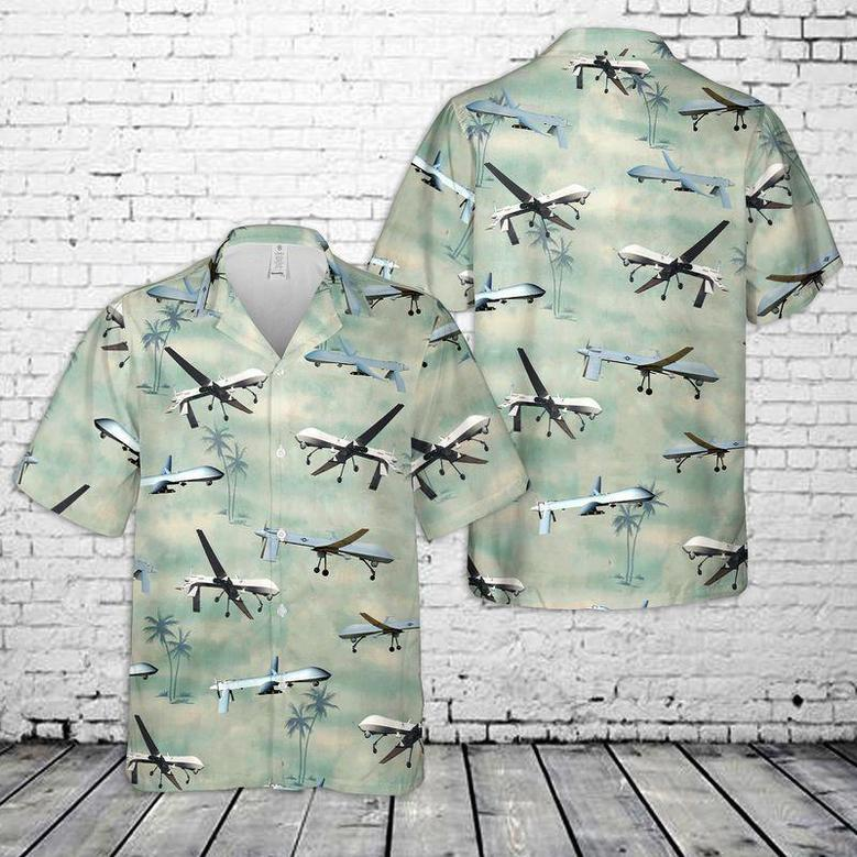 Us Air Force General Atomics Predator Hawaiian Shirt, Of July Hawaiian Shirts Short Sleeve Summer Gifts