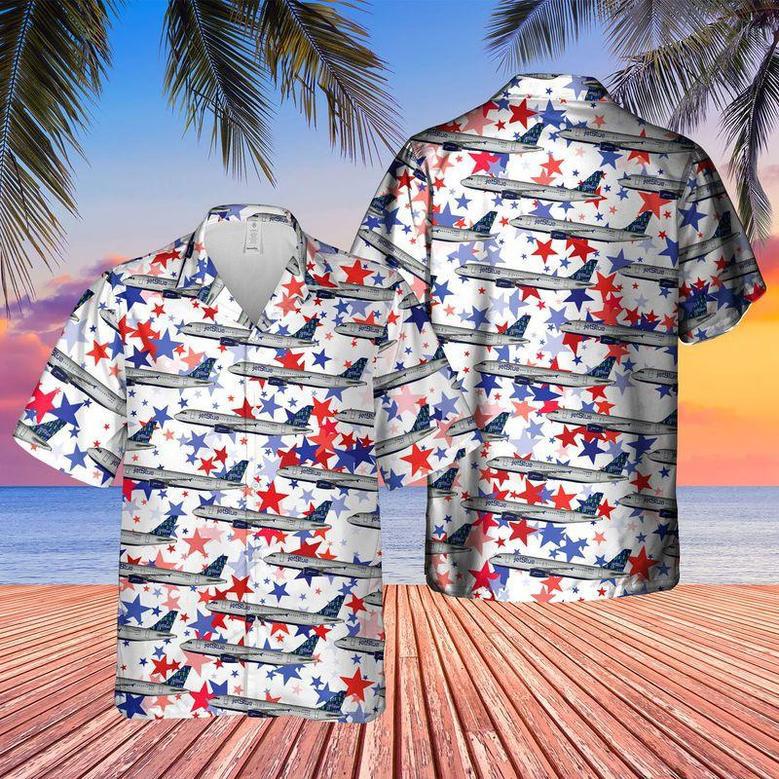 Us Airlines 5 Airbus Of July , Patriotic For Men Unisex Hawaiian Shirt Aloha Shirt