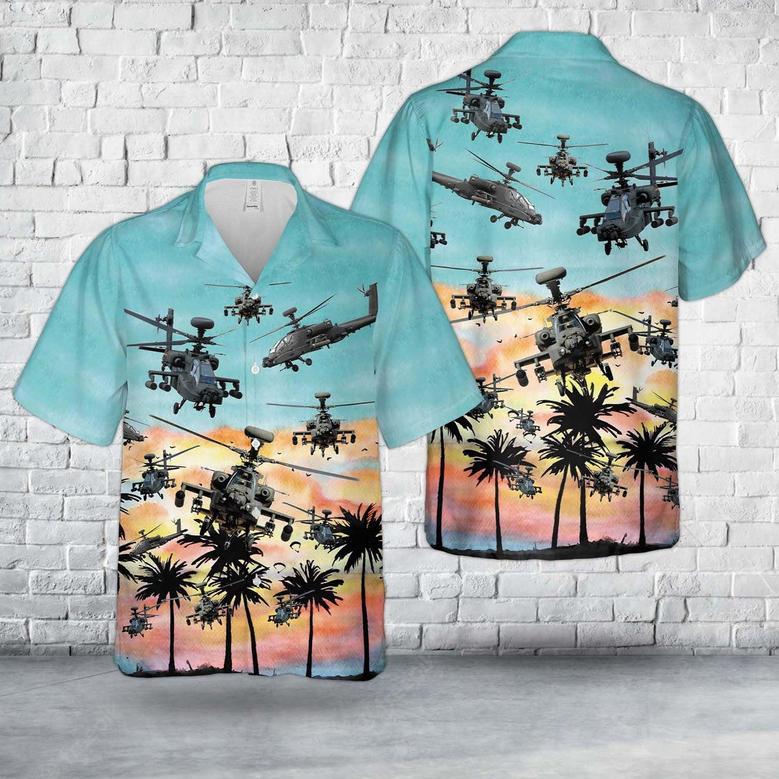 Us Army Boeing Apache Hawaiian Shirt, Of July Hawaiian Shirts Short Sleeve Summer Gifts