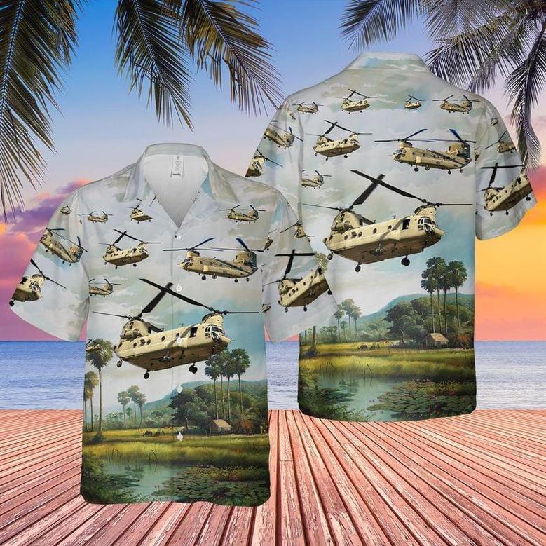 Us Army Boeing Chinook Hawaiian Shirt, Of July Hawaiian Shirts Short Sleeve Summer Gifts