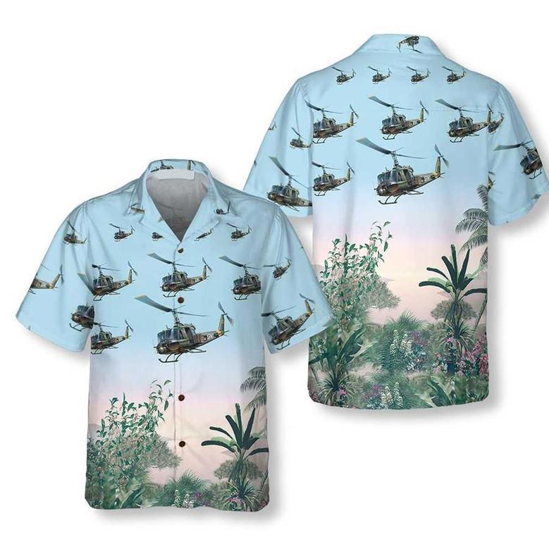 Us Army Helicopter Hawaiian Shirt, Tropical Helicopter Shirt For Men Summer Gifts