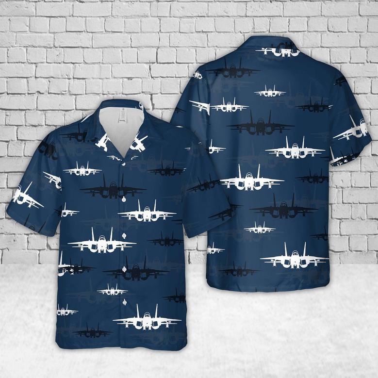 Us Navy Tomcat Silhouette Hawaiian Shirt, Of July Hawaiian Shirt Summer Gifts